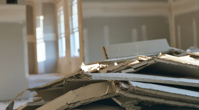 Pieces of Drywall Used in House Walls