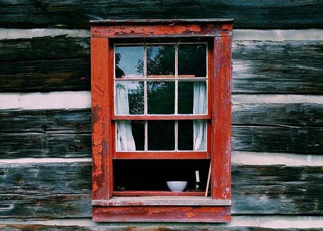 Window with Damaged Paint